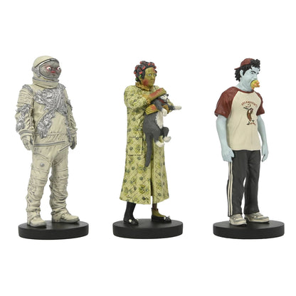 BEETLEJUICE BEETLEJUICE – 3&quot; SET - &quot;WAITING ROOM SET 2&quot; (CAT LADY, SPACE MAN, HOT DOG CHAMPION)