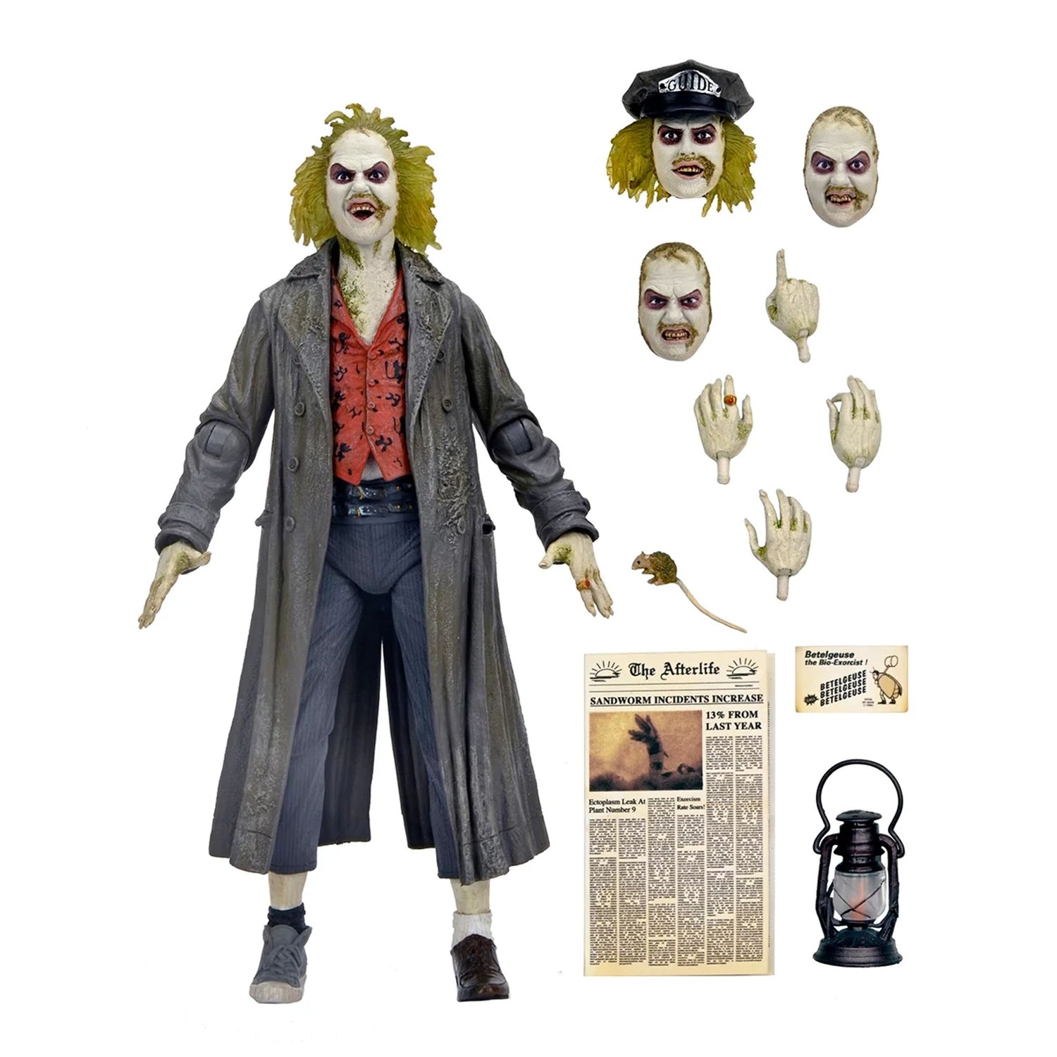 BEETLEJUICE (1988) - 7&quot; SCALE ACTION FIGURE - ULTIMATE BEETLEJUICE: TOUR GUIDE “THE BIO-EXORCIST