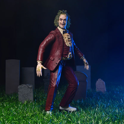 BEETLEJUICE (1988) - 7&quot; SCALE ACTION FIGURE – RED TUXEDO BEETLEJUICE IN BLISTER PACKAGING