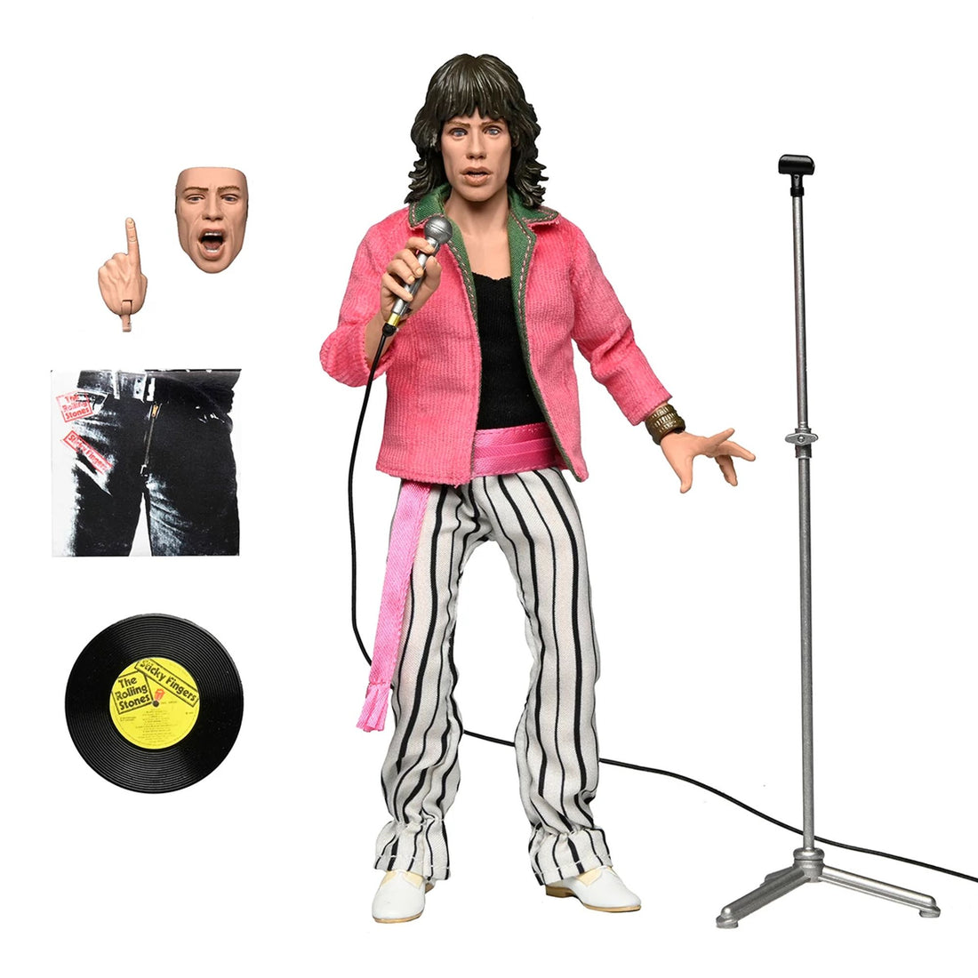 THE ROLLING STONES - 8” CLOTHED ACTION FIGURE – MICK JAGGER (1975) FIGURE